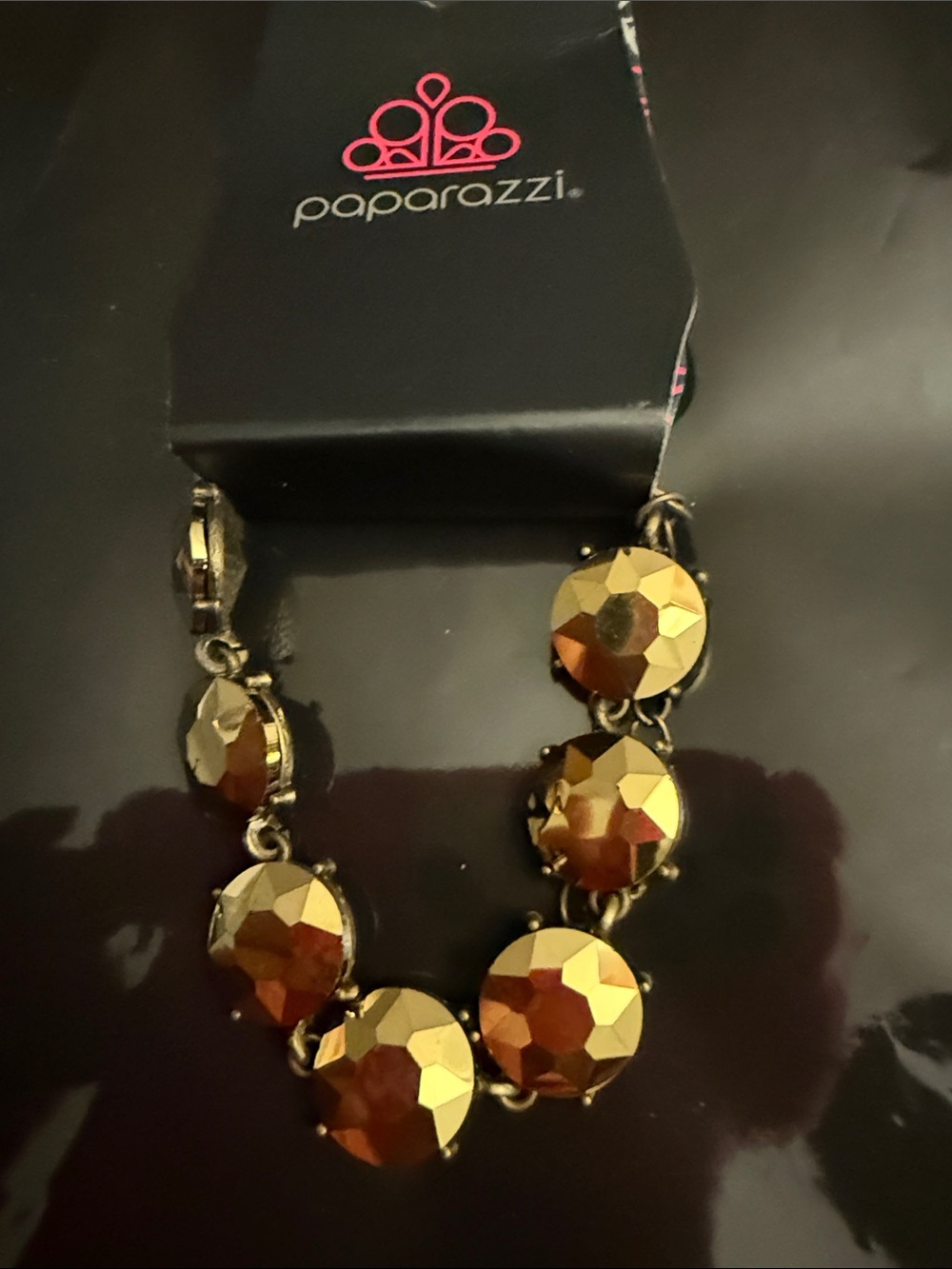 Paparazzi Shimmering Gold Faceted Bracelet